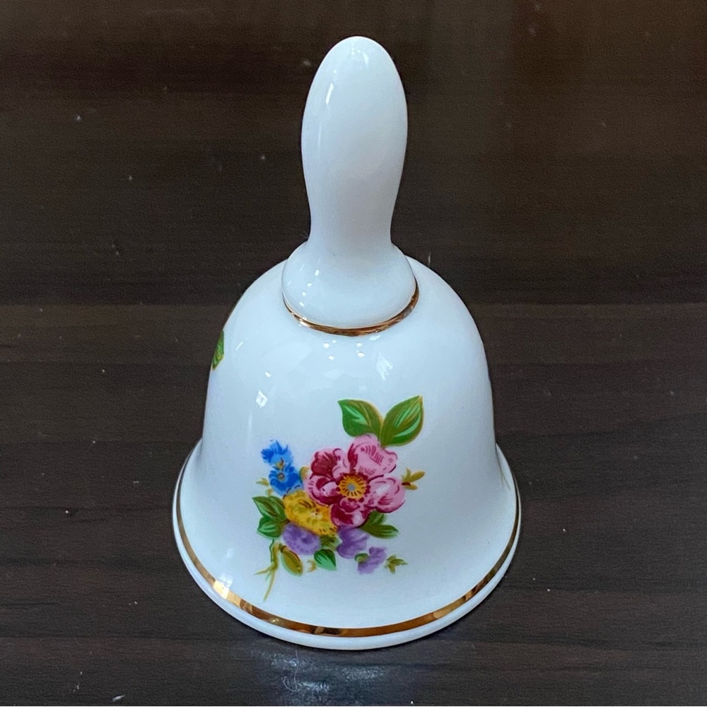Vintage REUTTER PORZELLAN West Germany Floral Bouquet Collectible Bell